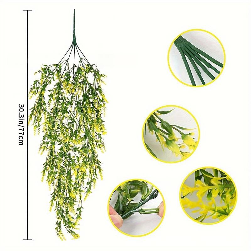 Artificial Plants and Flowers Artificial Hanging Flower UV Resistant Garden Yard Balcony Fake Plant Wedding Party Outdoor Decor