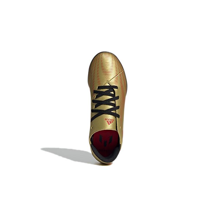 adidas Месси .4 Tf K Скользкие Устойчивые к истиранию Низкие Детские Футбольные Бутсы Роскошные Золотые Детские FY0812