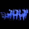 Reindeer Sled Christmas Decoration 320 LEDs Acrylic