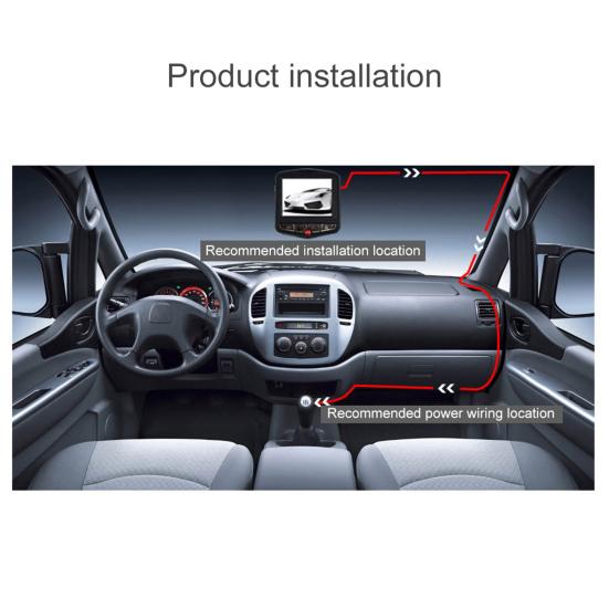 Видеорегистратор с широкоугольным углом обзора 172 градуса и циклической записью G-сенсора. Простая установка. Миниатюрный размер.