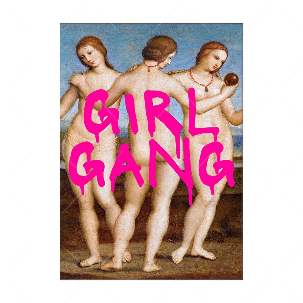 Просто здесь для торта, плакат для девочек, красочный эклектичный винтажный Забавный художественный холст, картина, принт, настенная картина для декора спальни