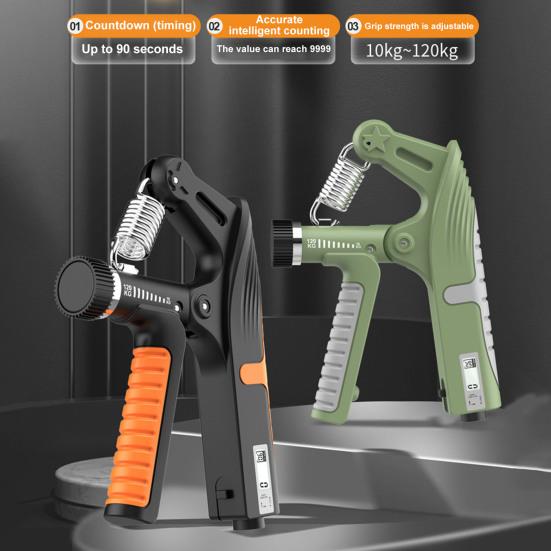 Тренажер для силы хвата со счетчиком 10-120 кг, регулируемый счетный тренажер для мужчин и женщин, тренажер для предплечий, силовой усилитель для рук, разработчик, оборудование для фитнеса