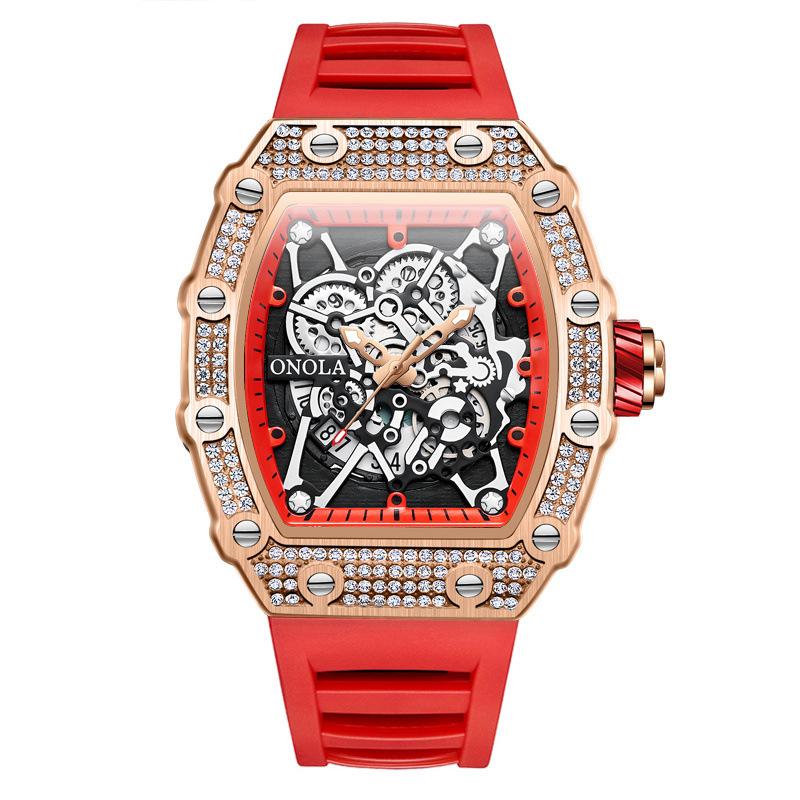 Новые мужские и женские часы с бриллиантами, светящиеся модные водонепроницаемые кварцевые мужские часы