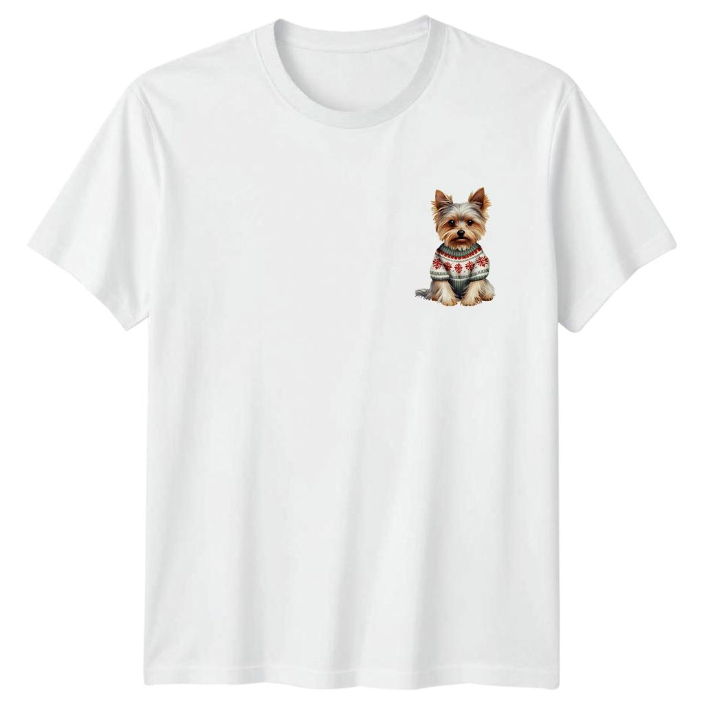 Yorkshire Terrier Christmas Holidays Snowflake Sweater Unisexs TShirt Unisexs Tee