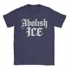 Anti ICE Retro English Vintage Old Text Style Abolish ICE TShirt Summer TShirts Men Cotton O Neck Plus Size Tees Retro Tops