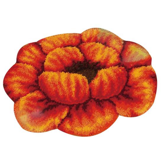 3D Embroidery Carpet Needlework DIY Craft Fuzzy Rug Unfinished Crochet Cushion