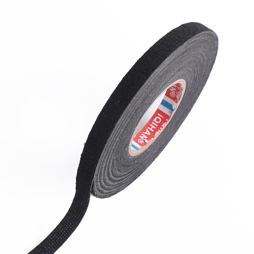 15M автомобильная фланелевая лента термостойкая огнестойкая защитная тканевая лента для жгутов проводов автомобиля самоклеящаяся противоударная автомобильная лента