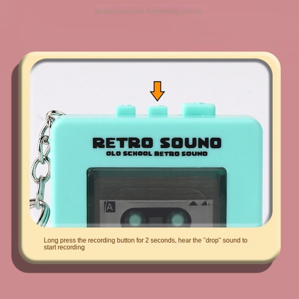 Мини музыкальная шкатулка - брелок в виде кассетного магнитофона - подвеска - украшение для дома
