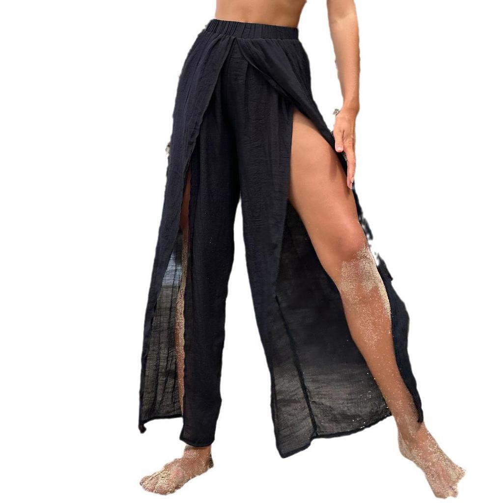 Chiffon Beach Cover-up: Versatile European & American Style Half Skirt for Sun Protection & Vacation