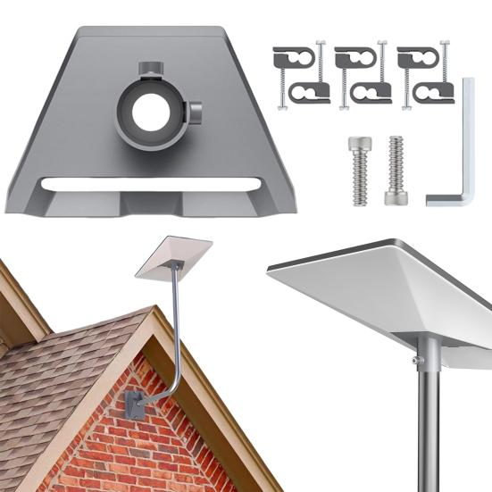 Монтажная пластина с винтовыми зажимами, нержавеющая, простая установка, адаптер для круглой трубы, монтажные аксессуары для Starlink Gen 3