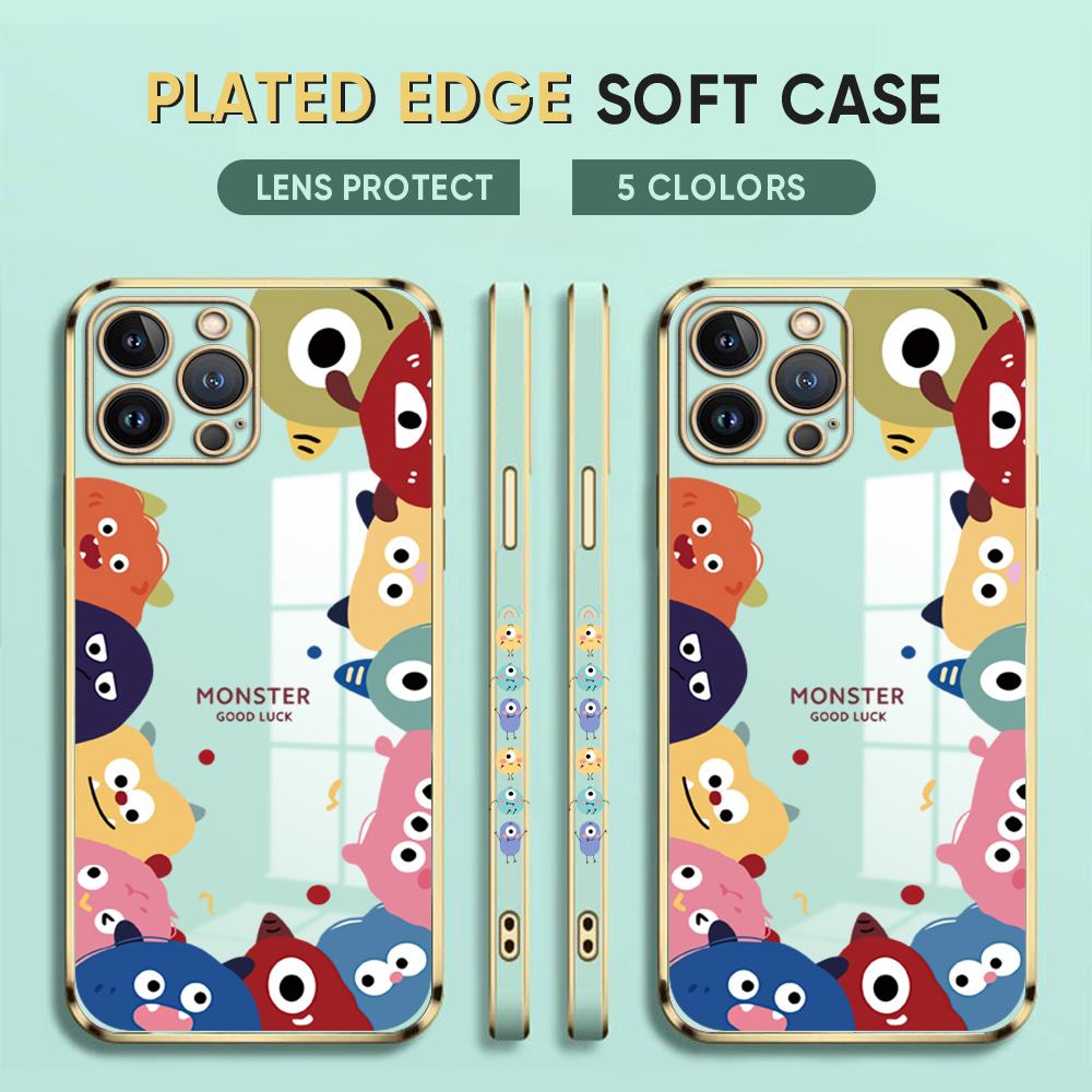 Симпатичный чехол для телефона с покрытием «Маленькие монстры» для iPhone 11 13 15 Samsung Galaxy A52 Xiaomi Redmi 12C Note 10 Pro Oneplus Мягкие чехлы для смартфонов