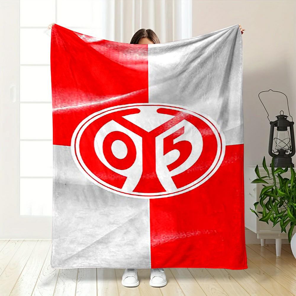 German professional football team 1 FSV Mainz 05 printed pattern bedroom blanket, Keep warm bedroom blanket, suitable for living room and bedroom sofa
