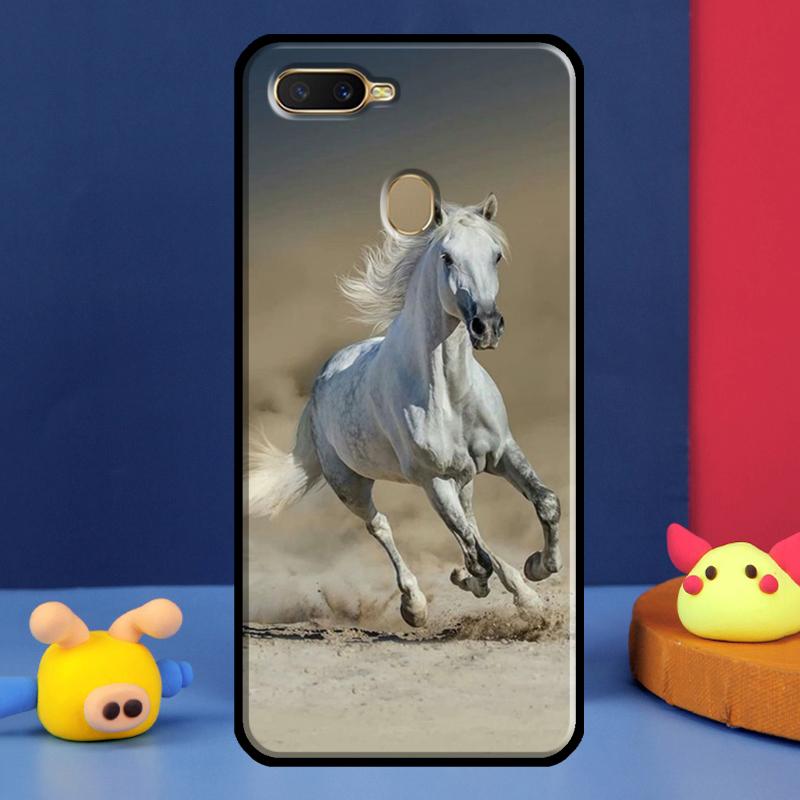 Чехол с бегущими лошадьми для Oppo A98 A78 A58 A15 A16 A17 A5 A9 A91 A52 A72 A76 A96 A74 A94 A54 S A57 A77