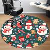 1pc Christmas Winter Office Round Area Rug, Under Office Chairs Bedroom Living Room Home Decor, Room Deco, Available in Various Sizes