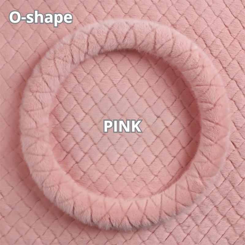 Зимний плюшевый чехол на руль - Мягкий ворс высокой плотности, теплый и удобный, подходит для круглых рулей диаметром 14,5-15 дюймов