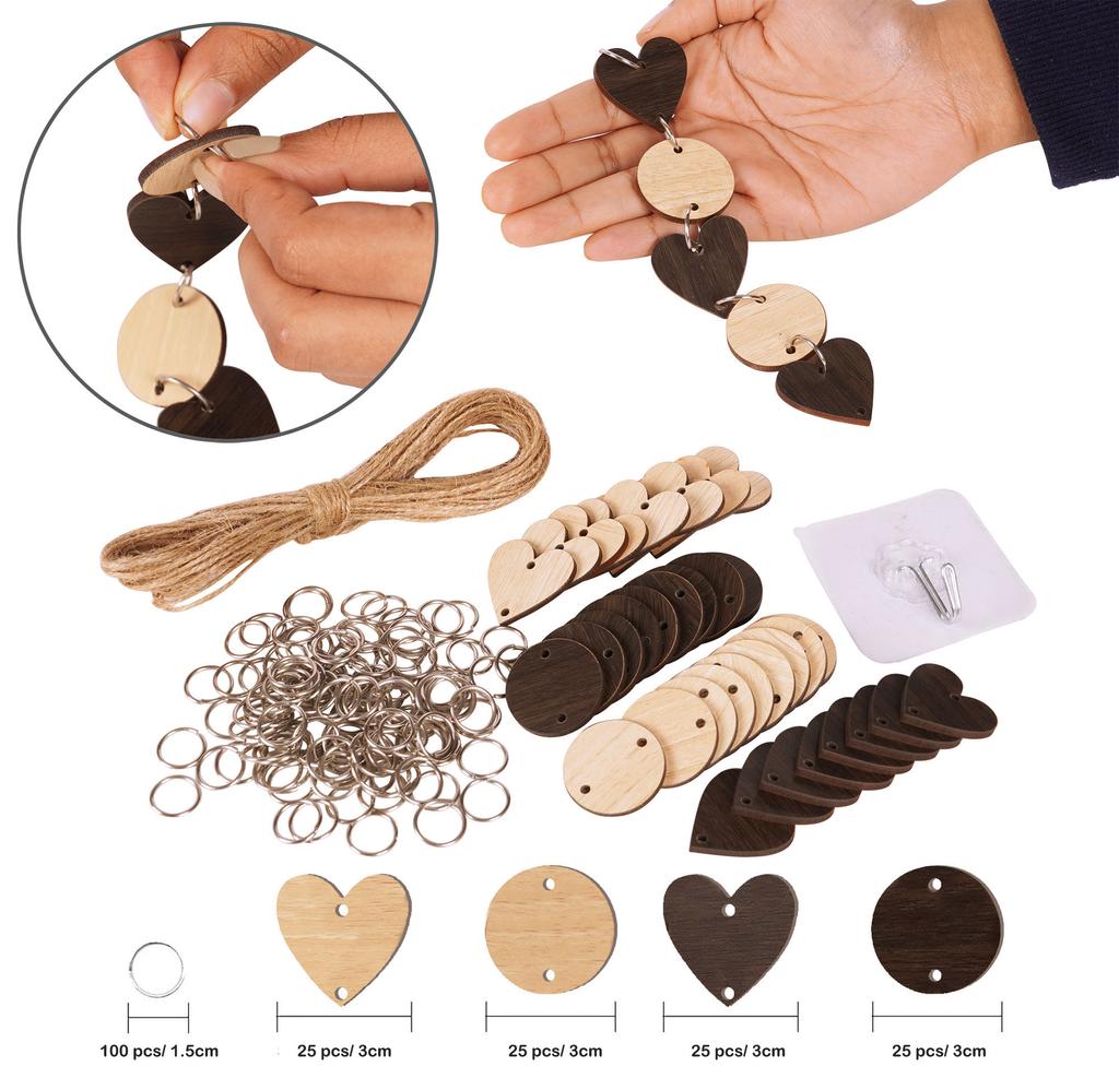 Inkdotpot Деревянные календари дней рождения с подвесными датами, настенная табличка для отслеживания дней рождения своими руками, декор для фермерского дома