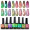 Temperature Changing Aurora Broken Diamond Nail Polish Broken Diamond Glue Gradient Nail Polish