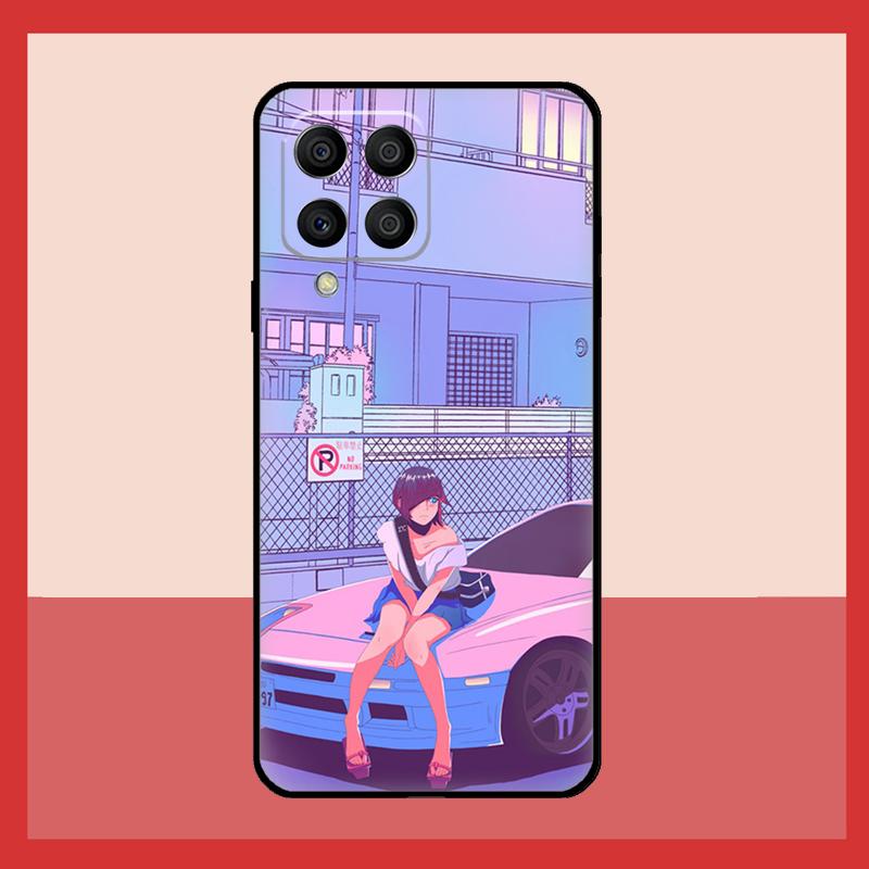 JDM Vaporwave Glitch Аниме Чехол Для Samsung Galaxy M11 M31 M14 M34 M54 M12 M32 M52 M15 M13 M06 M16 M36 M56 M53 M35 M55