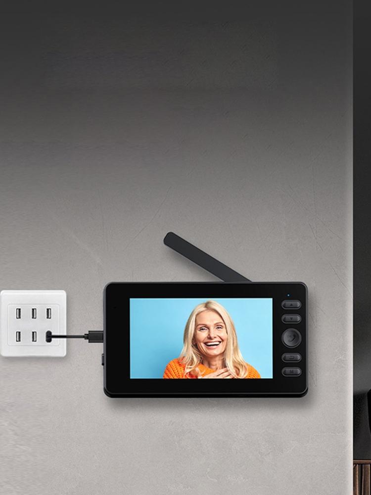 Беспроводной дверной звонок с камерой 1080P Дверной звонок с камерой 4,3-дюймовый экран для дома, офиса