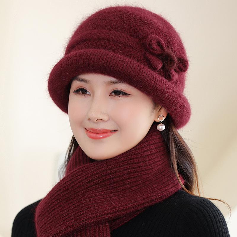 Зимняя шапка с подкладкой для женщин - защита ушей, толстая и теплая вязаная шапка с козырьком, идеально подходит для пожилых людей