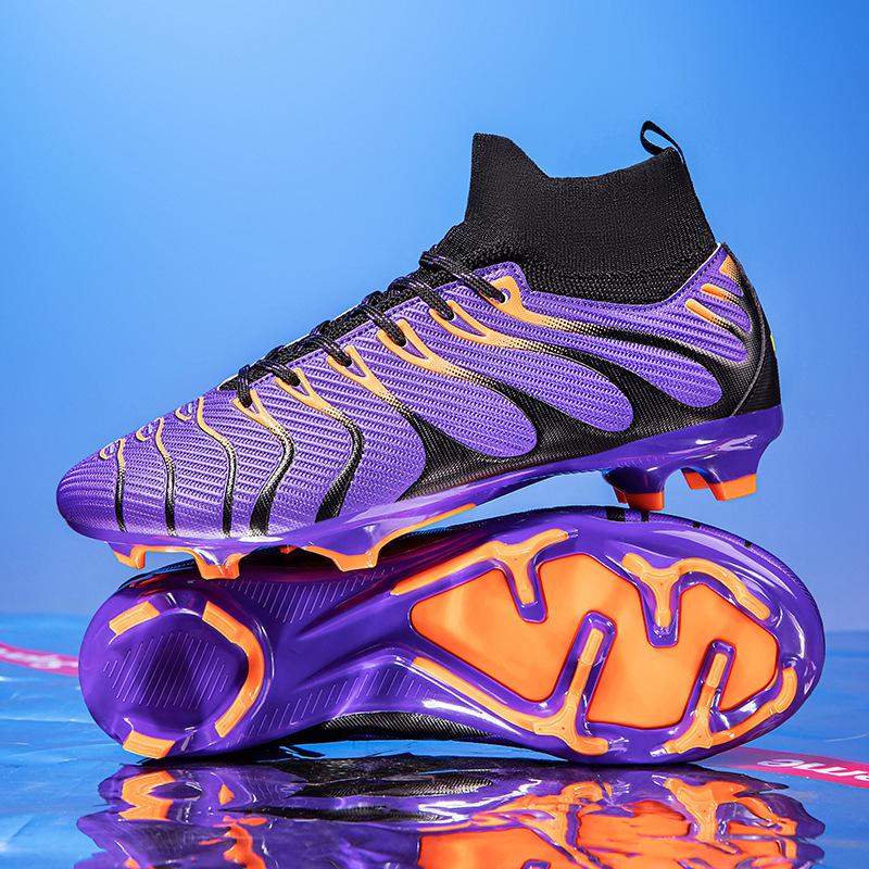 High-quality Anti-slip Breathable High-top Soccer Shoes for Adult Training & Competition