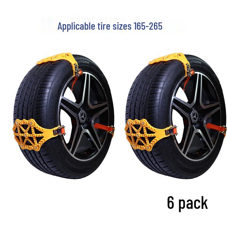 Car Tendon New Thickened TPU Snow Chain: Emergency 5-Stud SUV Tire Anti-Skid Chain, Universal Fit.