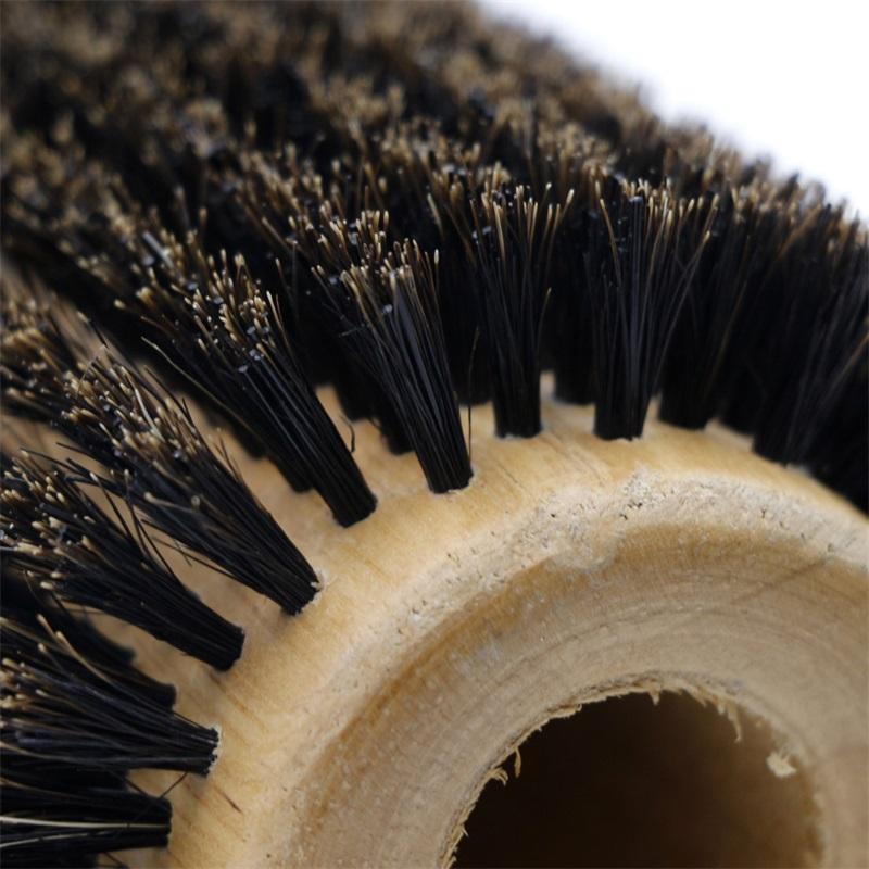Sizes Handle 6 Wood Boar Bristles Round Brush Removable Tail Professional Barber Salon Hairdressing Hair Brush Hair Round Comb