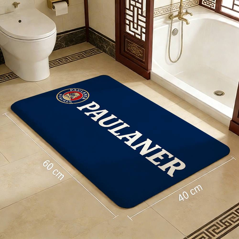 German Beer Paulaner Entrance Door Mat Washable Non-Slip Living Room Sofa Chairs Area Mat Kitchen Welcome Doormat