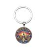 Paris Sunset View Keyring With Glass Alloy Pendant For Gift And Collectors Use