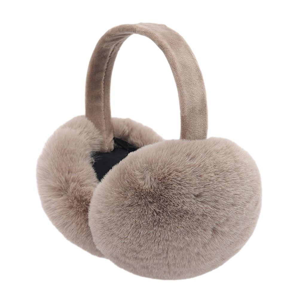 Мягкие плюшевые наушники с защитой от холода, зимние теплые складные наушники из искусственного меха, подарки