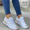 Women's Sneakers Fashion Metal Chain Solid Color Leather Non-slip Platform Vulcanized Shoes Casual Lace Up 2024 Fall New Loafers