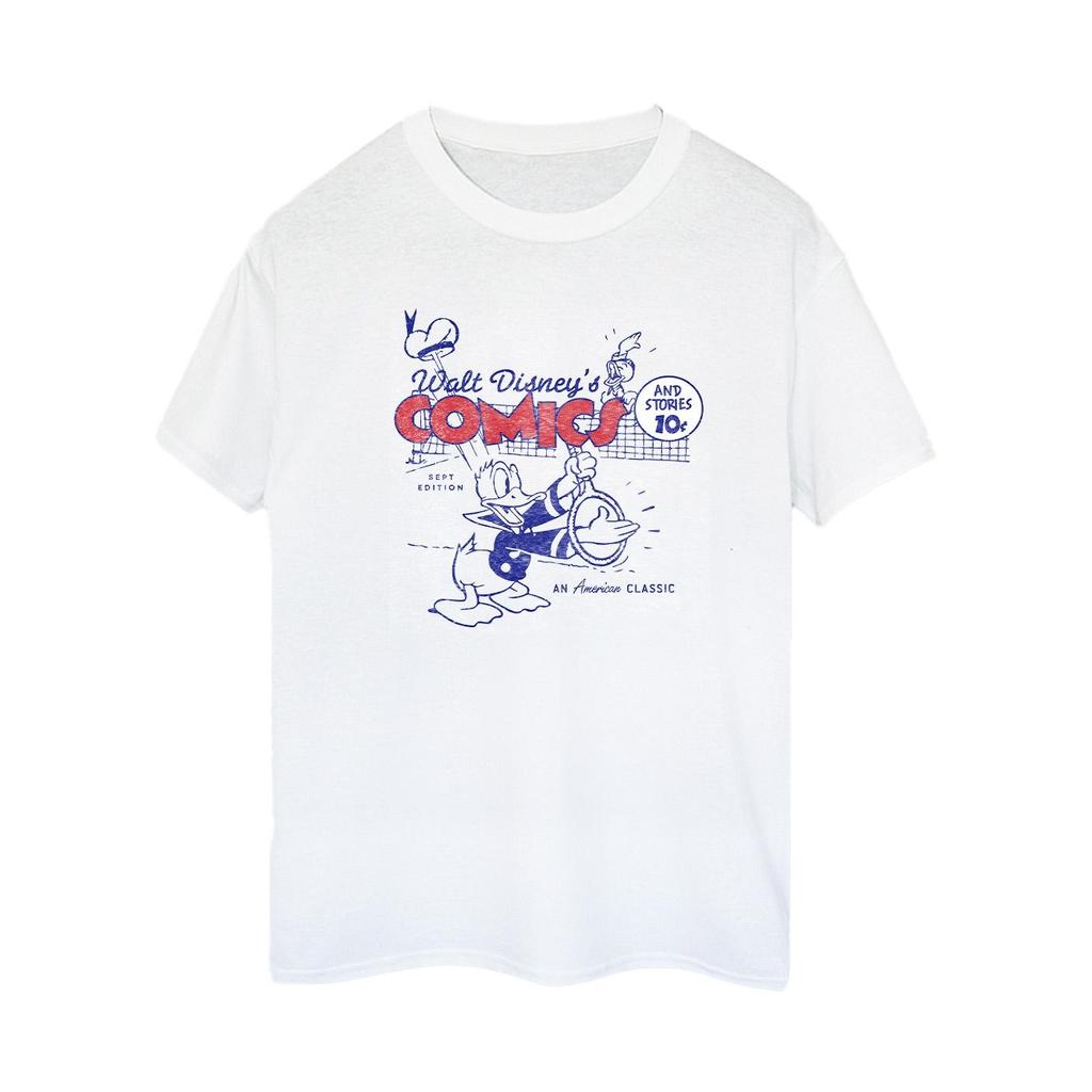 Disney Womens/Ladies Donald Duck Comics Cotton Boyfriend T-Shirt