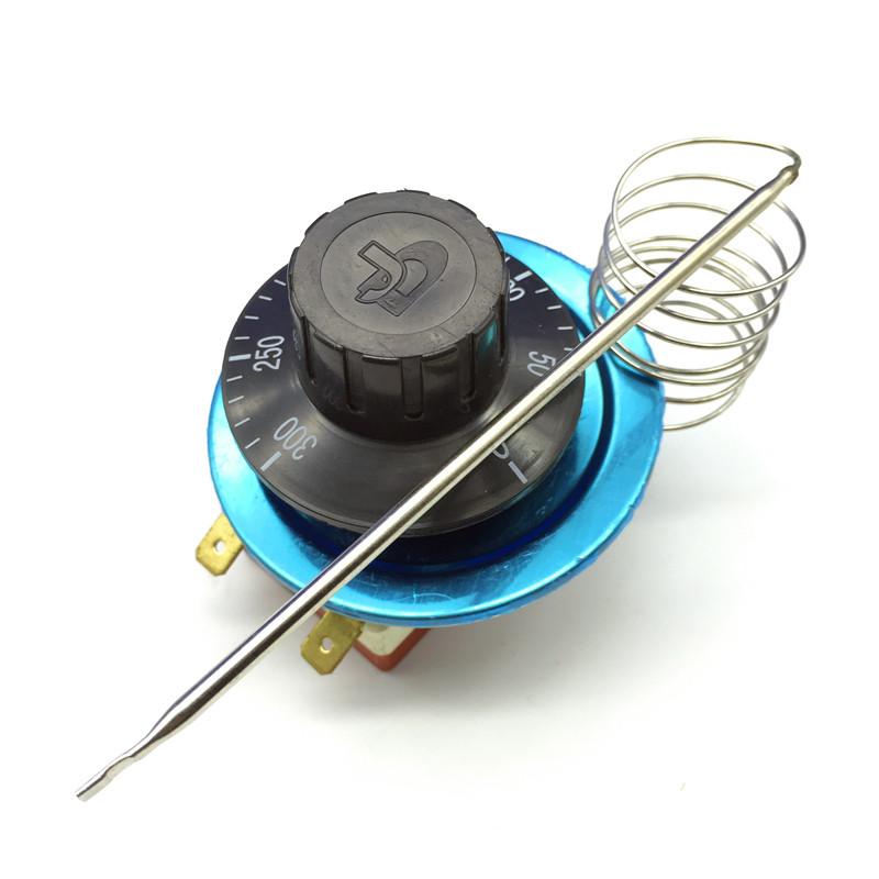 Поворотный регулятор температуры AC220V 16A Термостат с циферблатом Переключатель управления температурой Для электрической духовки 50-300 градусов Цельсия