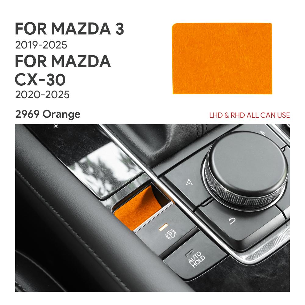 Верхняя отделка из замши LHD RHD Наклейка для Mazda 3 BP Axela CX30 CX-30 2019 2020 2025 2025 2025 2025 2025 Электронный ручник Паз