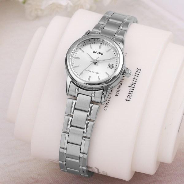 Casio Женский костюм Классические металлические часы