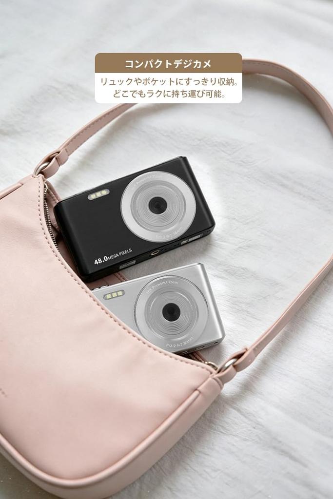 Цифровой 4K 16-кратный смартфон для детей, в комплекте 2 карты Micro SD, идеально подходит для школы, дня рождения, фиолетовый, камера, 48 МП, запись, зум, передача данных, селфи, автофокус.