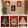 Christmas Tree DIY Painting Xmas Paint-by-Numbers Kit Canvas Paints Included Holiday Themed Painting Set for Adults Festive Home Decor Christmas Gift