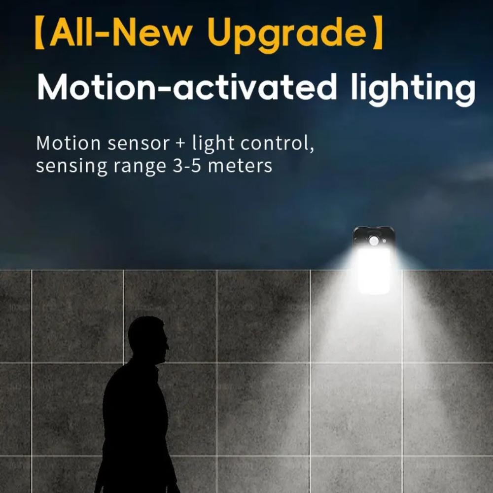 Светодиодный солнечный светильник на прищепке, умный, с датчиком движения, для улицы, для сада, водонепроницаемый, уличный светильник для палатки, гаража, двора, высокой яркости