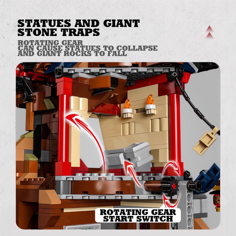 Энергетический храм Строительные блоки Модель Аниме Фигурка Куклы Ниндзя Кирпичи Наборы Детские головоломки Игрушки Рождественские подарки Украшения