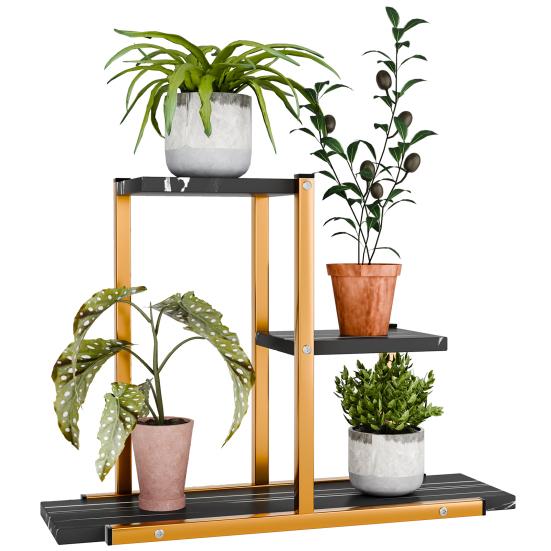Подставка для растений комнатная многоярусная подставка для комнатных растений, многоуровневая угловая подставка для цветов для гостиной, многослойная полка для растений из кованого железа