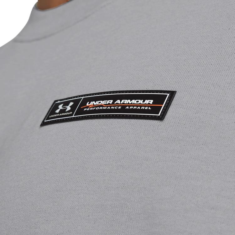 Under Armour Solid Color Crew Neck Short Sleeve T-Shirt Men Tops Gray 1382831-011