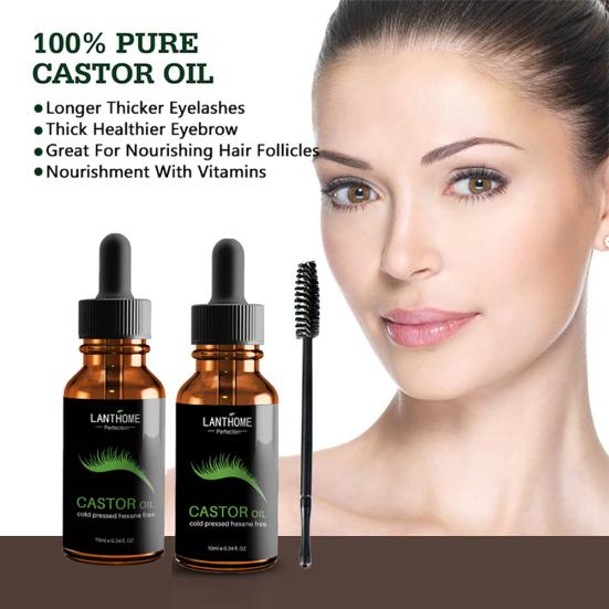 10 мл касторового масла для укрепления ресниц, питающего рост ресниц