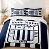 Alianza Lima Custom Name 3pc set Perfect for bedroom use Comfortable bedding set includes a duvet cover and two pillowcases Ideal birthday or Christma