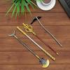 4Pcs/Set Wukong Golden Cudgel Rake Staff Kit Carved Journey To the West