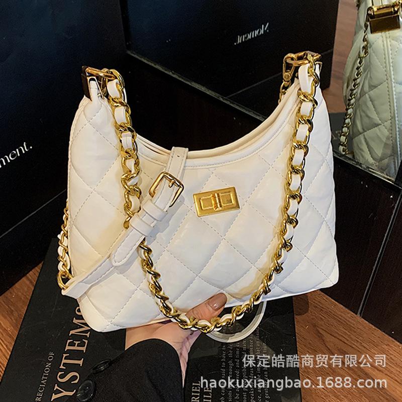 Сумка Xiaoxiangfeng премиум-класса женская новая 2025 осень-зима модная ромбовидная сумка-ведро с цепочкой универсальная сумка через плечо