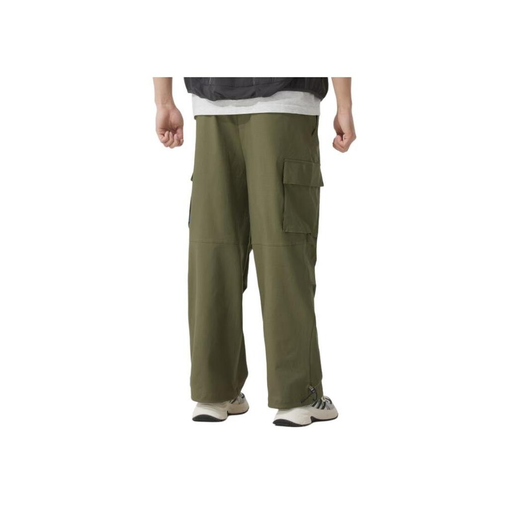 Adidas SS25 Versatile Fashion Breathable Work Knitted Sports Pants Men Pants Army-Green KA8013