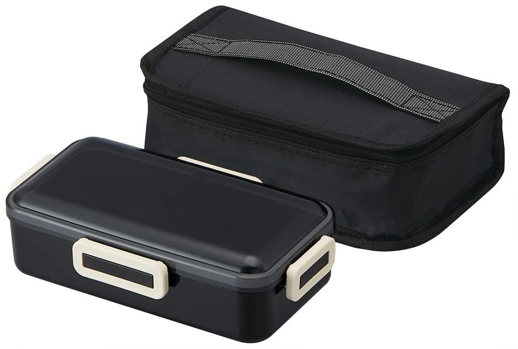 Skater Antibacterial Lunch Box with 830ml Includes Cooler Made In Japan Soft-Serving Dome-Shaped Lid, Capacity, Bag, Black, (KCPFLB8AG-A)