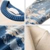 Осень и зима Tie-Dye Snow Mountain Модный брендовый свитер с круглым вырезом Мужской свободный свитер Свитер с длинными рукавами для колледжа для мужчин