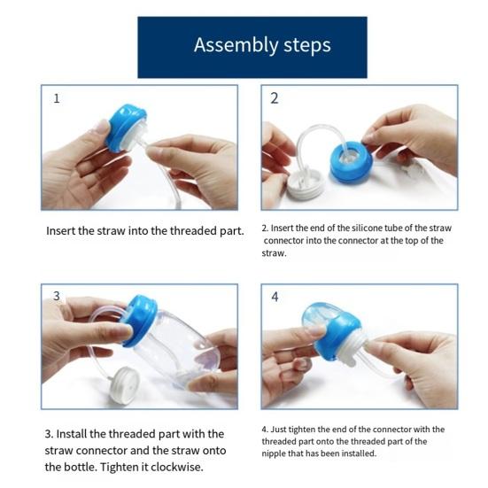 Бутылочка для кормления без рук, пищевой полипропилен, антиколиковая, с мягкой соской, нескользящим основанием, 240 мл, регулируемый угол, для комфортного кормления