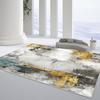 Современный Светлый Роскошный Золотой Ковер Гостиная Абстрактное Украшение Большая Площадь Нескользящие Ковры Спальня Гардеробная Моющийся Напольный Коврик